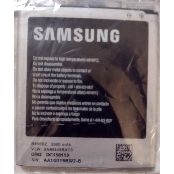 Samsung B600BU Standard Li-Ion Battery 2600mAh 3.8V Galaxy S4 VZW: SAM1545BATS - Picture 2 of 3